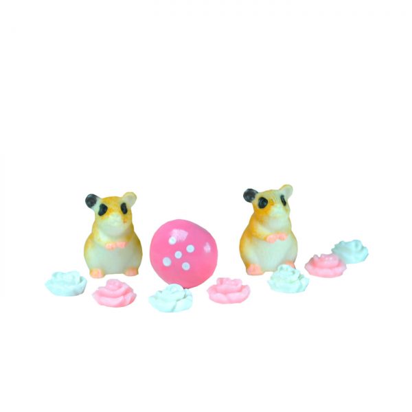 HAMSTERS + MUSHROOM + FLOWERS