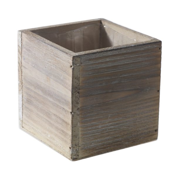 Woodland Planter Whitewash Square