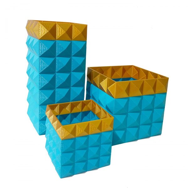 Cubes with Gold Trimming