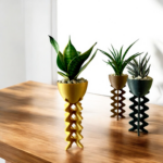 Ziggy Pot with Succulent - Image 3