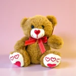 8.5" Caramelo Bear with Red Bowtie +$28.00
